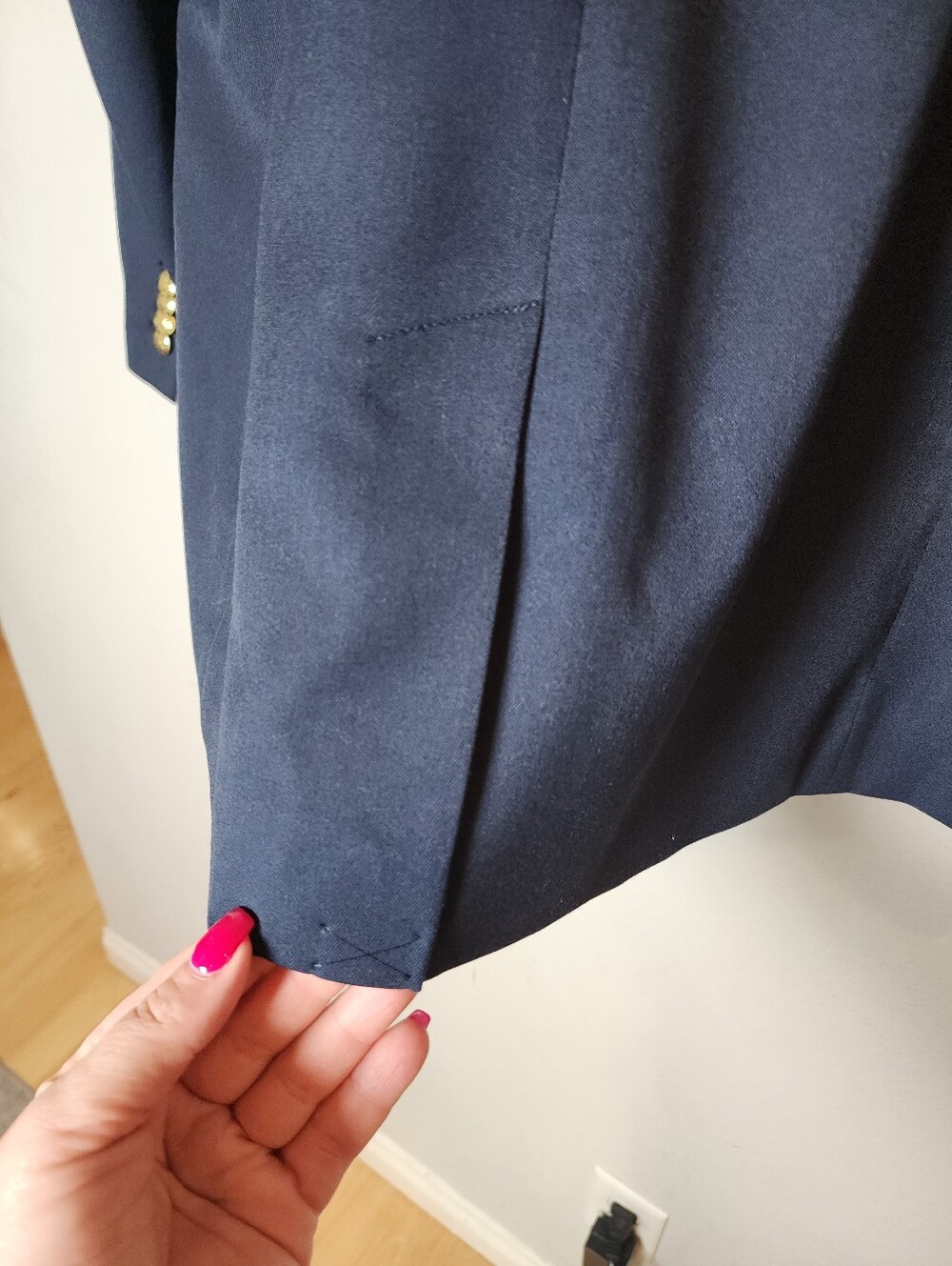 NWT Banana Republic Navy Blue Blazer Jacket Double Breasted Women's Size 16 - Picture 16 of 16